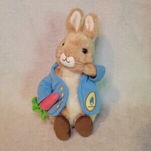 Original Classic Peter Rabbit Beatrix Potter Plush Stuffed Toy Vest Carrot 12”